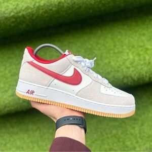 Brand New Shoes Nike Air Force 1 Low ’07 LV8 White Red Men’s Authentic Sneakers